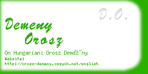 demeny orosz business card
